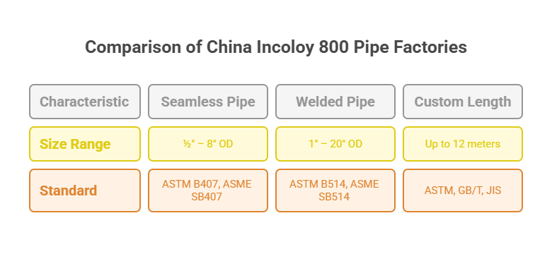 China Incoloy 800 Pipe Factory