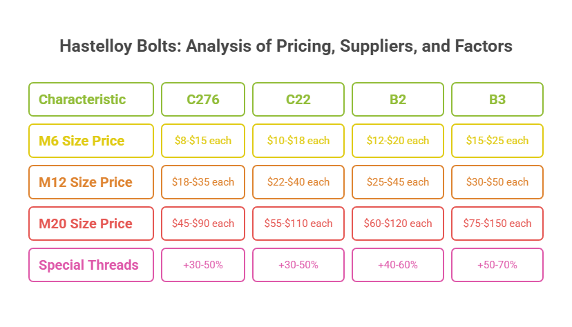 hastelloy bolts price and supplier