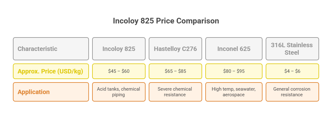 incoloy 825 price per kg