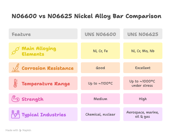 ニッケル合金棒 N06600/N06625 工場