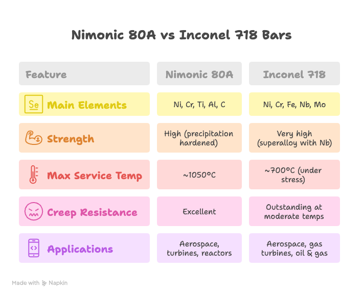Nimonic 80A Round Bars Factory