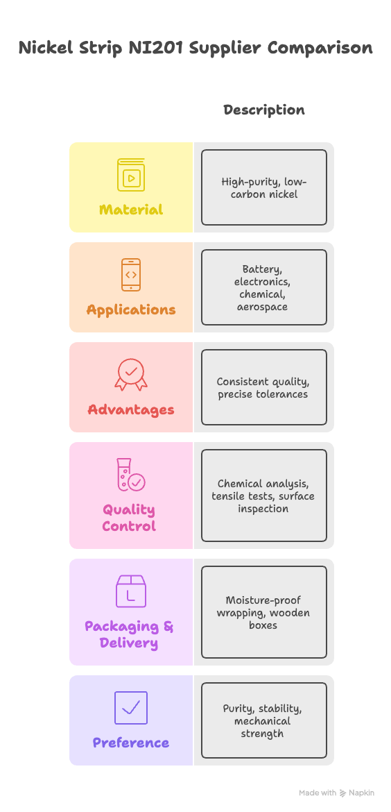 Nickel Strip NI201 Supplier