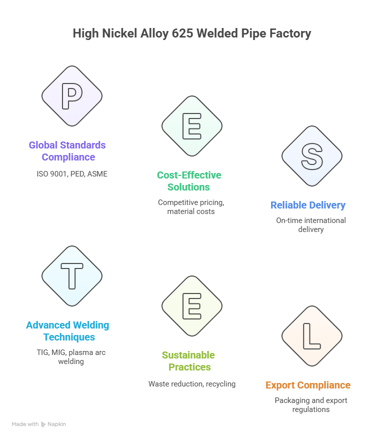 High Nickel Alloy 625 Welded Pipe Factory 1 High Nickel Alloy 625 Welded Pipe Factory