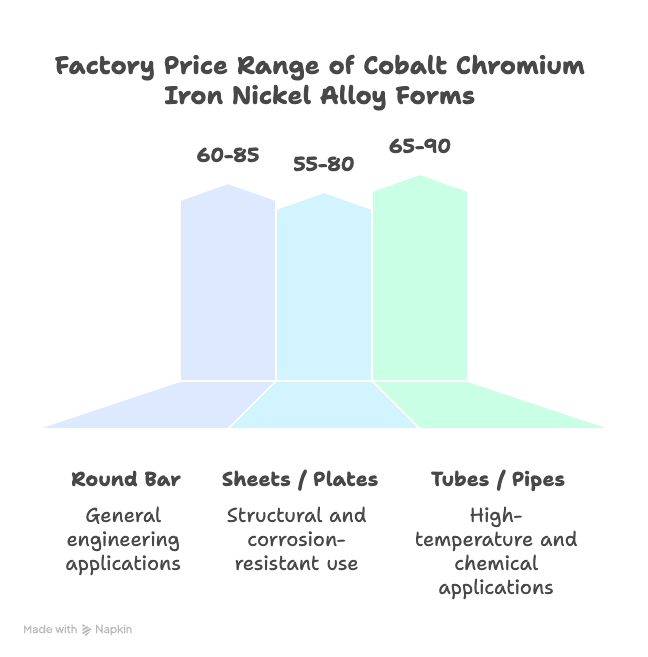 Factory Price Cobalt Chromium Iron Nickel Alloy 2 Factory Price Cobalt Chromium Iron Nickel Alloy