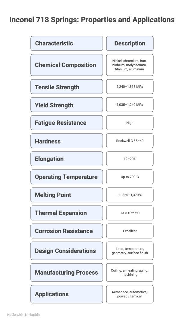 Ressorts en Inconel 718 : Alliage haute performance pour applications extrêmes