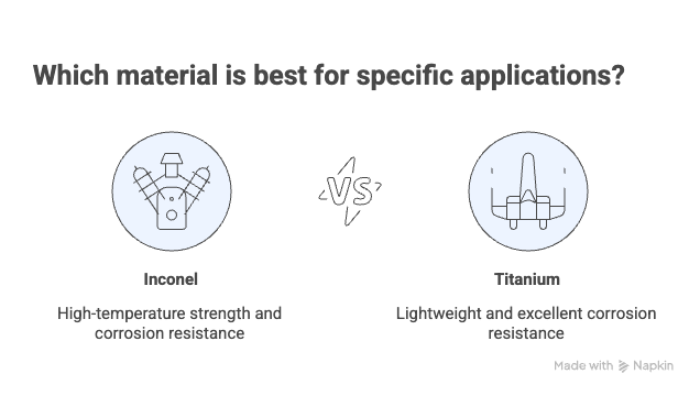 Inconel vs Titane : Comparaison des propriétés, des applications et des performances