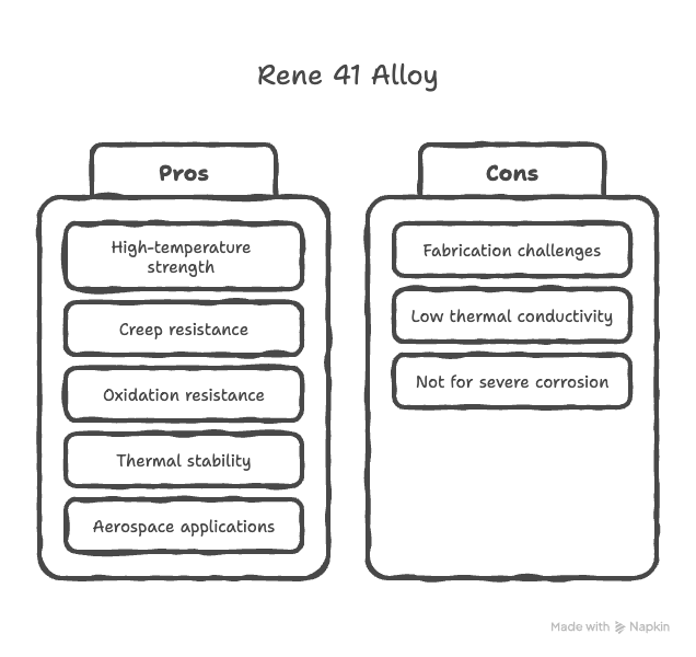 Rene 41 Propriedades dos materiais: Composição, Desempenho Mecânico e Aplicações 1 Rene 41 Propriedades dos materiais: Composição, Desempenho Mecânico e Aplicações