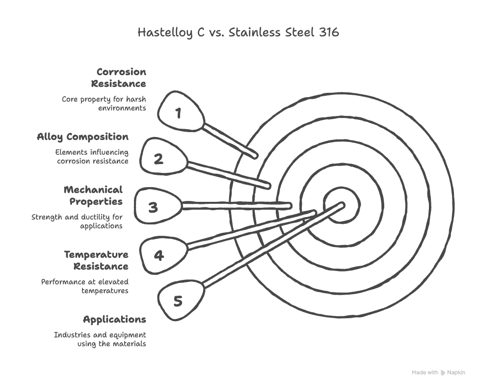 Hastelloy C vs Stainless Steel 316: Corrosion Resistance, Cost, and Application Comparison