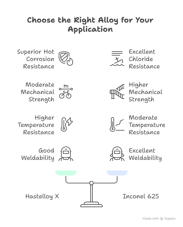 Hastelloy X vs Inconel 625