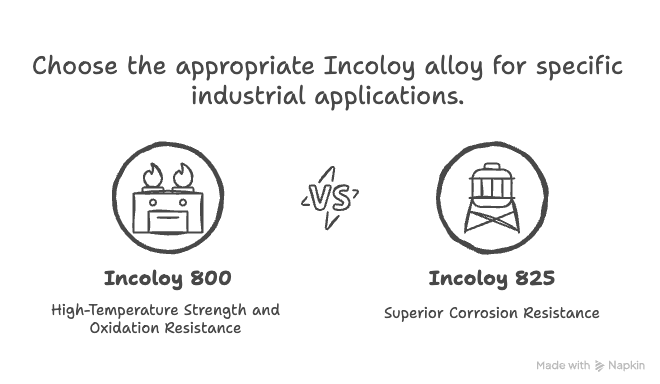 Incoloy 800 vs Incoloy 825: Key Differences, Properties, and Applications 1 Incoloy 800 vs Incoloy 825: Key Differences, Properties, and Applications