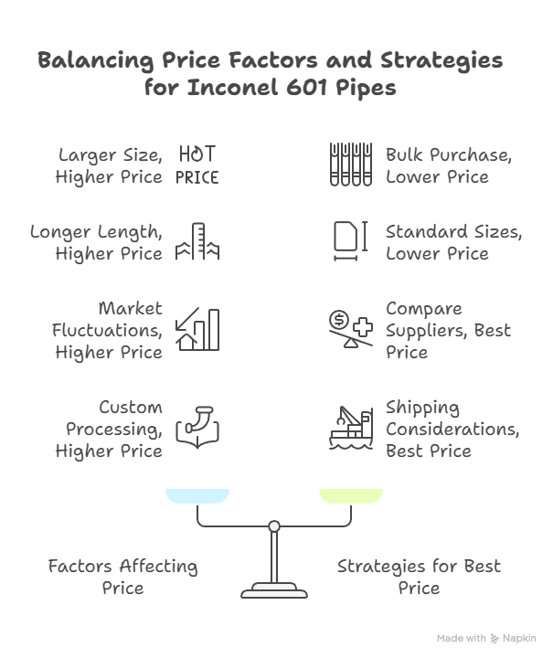 Prix du tube sans soudure en Inconel 601